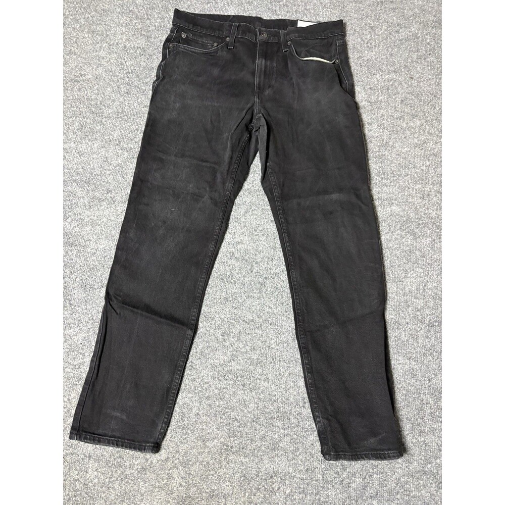Rag & Bone Jeans Mens 32x30 Black Fit 2 Slim Straight Dark Wash Denim Casual